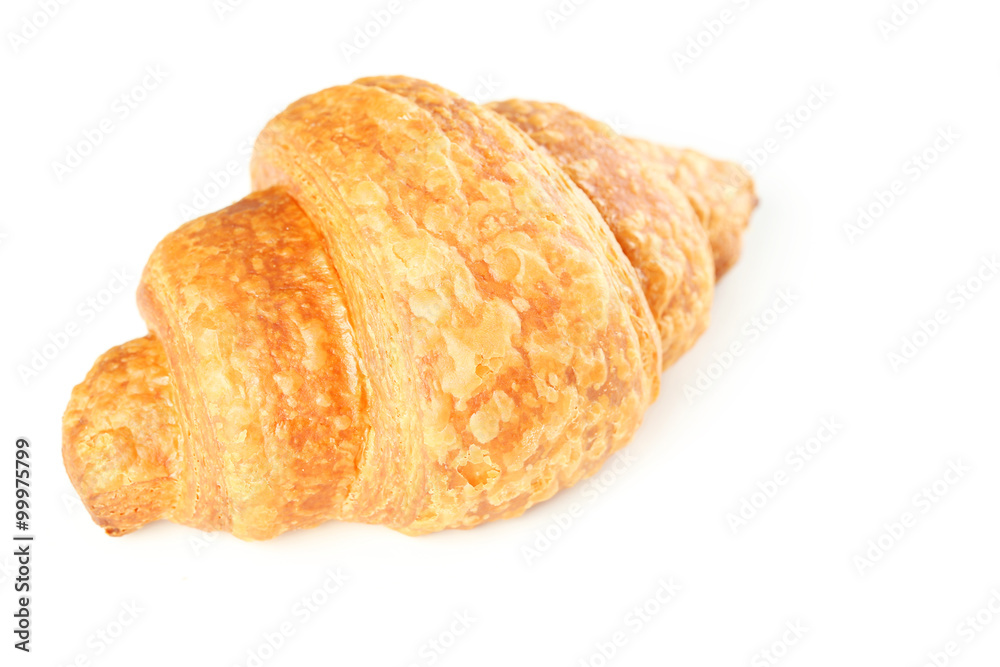 Tasty croissant isolated on a white Tasty croissant isolated on a white