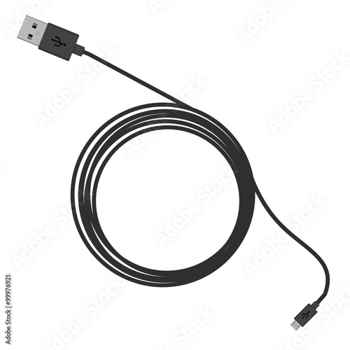 Computer cable vector
