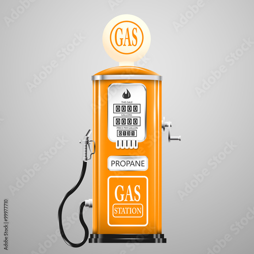 Vintage looking gas pump for liquid propane.