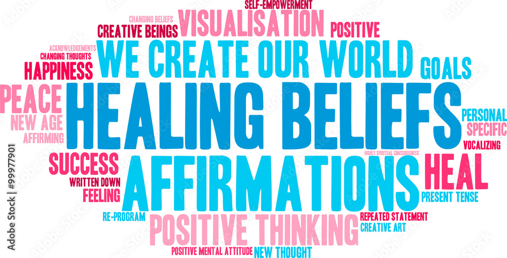 Healing Word CloudHealing Beliefs word cloud on a white background. Healing Word CloudHealing Beliefs word cloud on a white background.