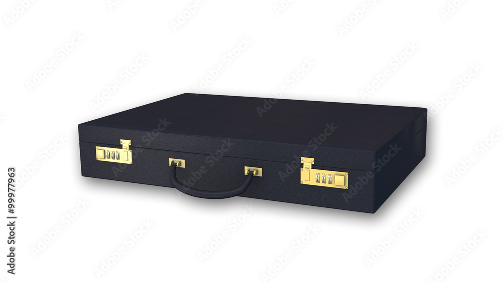 Closed briefcase isolated on white background Closed briefcase isolated on white background