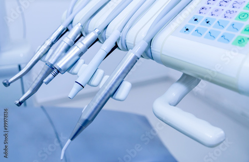 Professional equipment used in a dentist clinic
