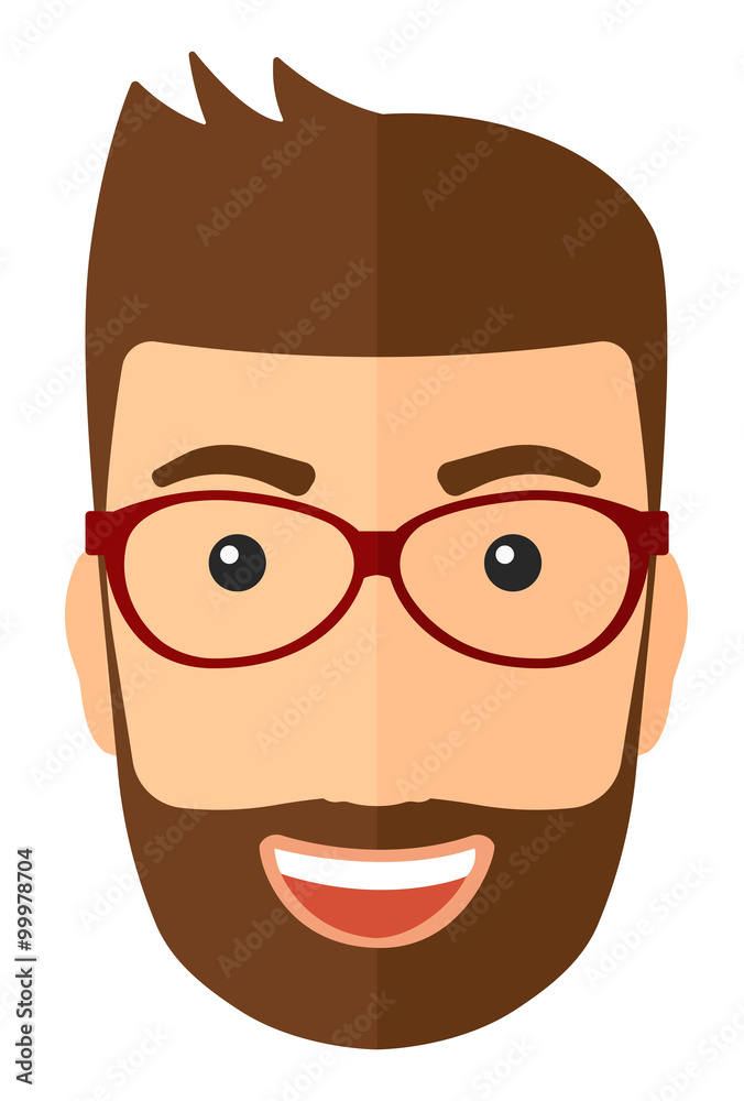 Cheerful man laughing ecstatically. Cheerful man laughing ecstatically.