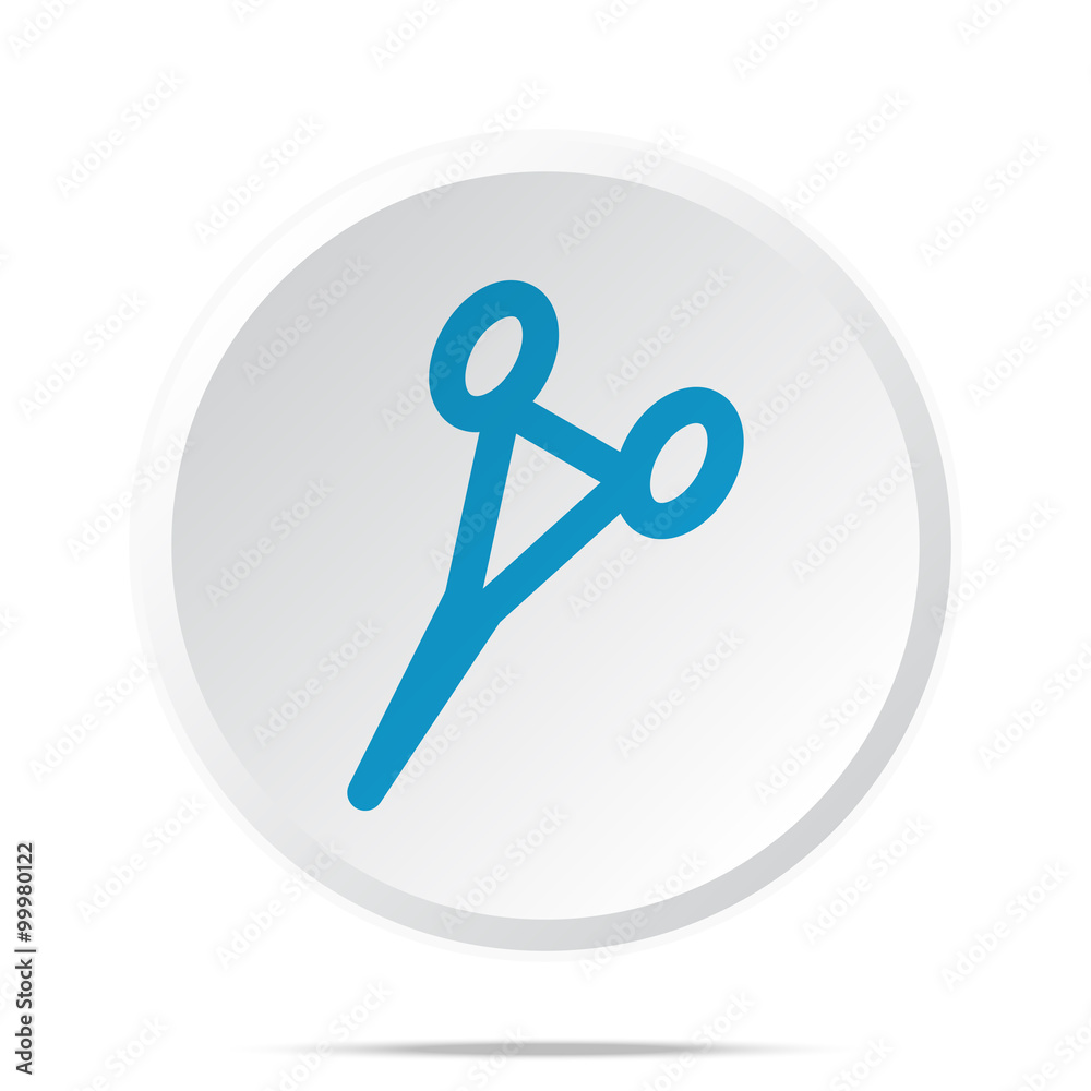 Flat blue Surgical Clamps icon on circle web button on white Flat blue Surgical Clamps icon on circle web button on white