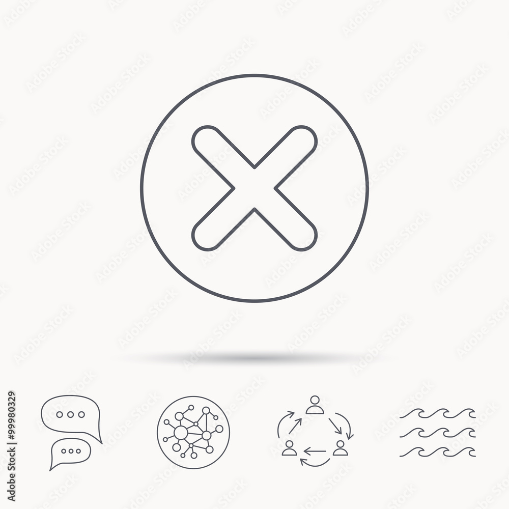 Obraz premium Delete icon. Decline or Remove sign.