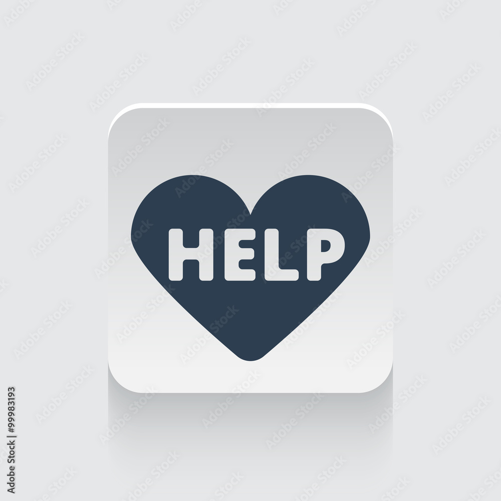 Flat black Defibrillator icon on rounded square web button Flat black Defibrillator icon on rounded square web button