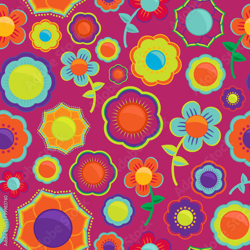Abstract Seamless Floral Background