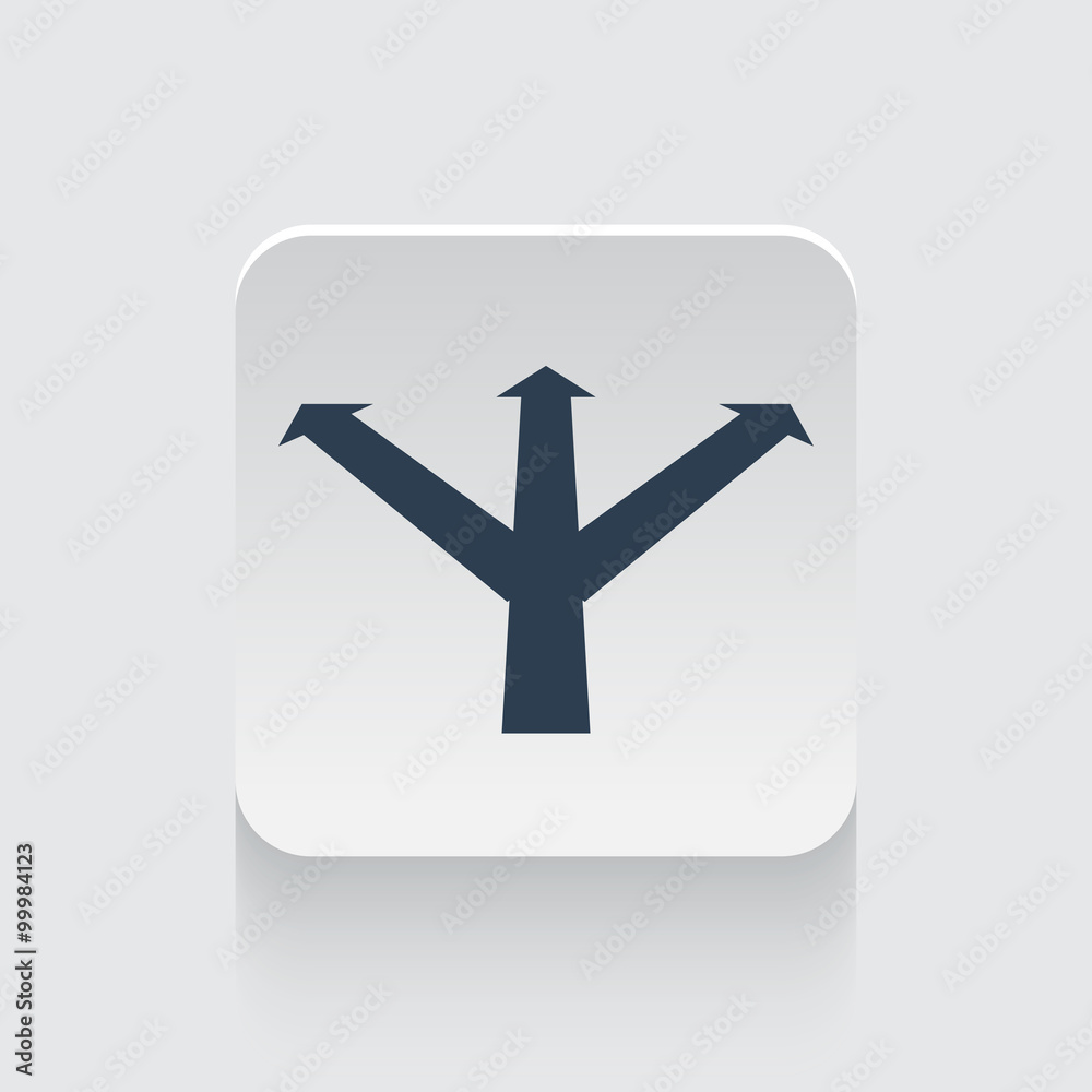 Flat black Strategy icon on rounded square web button