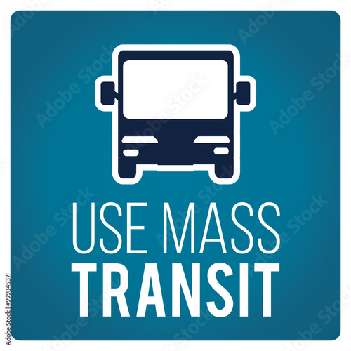 use mas transit illustration over blue color