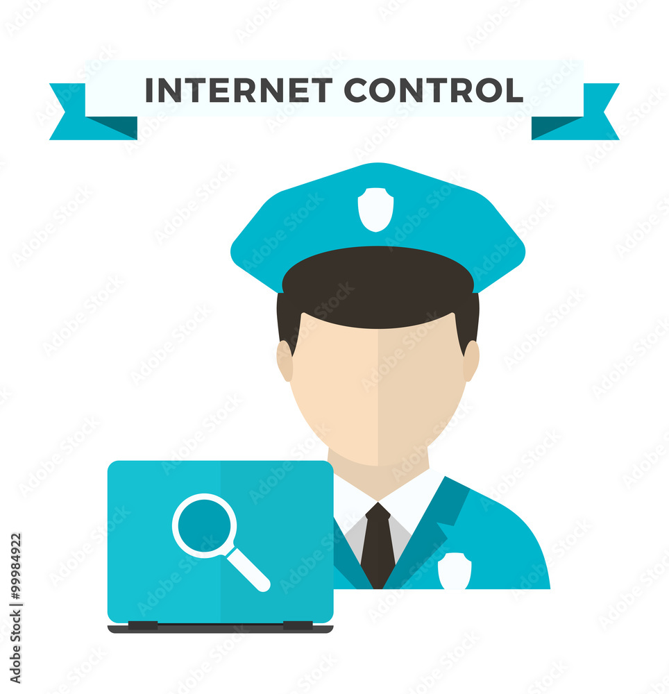 Internet security data privacy vector illustration
