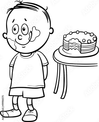gourmand boy coloring book