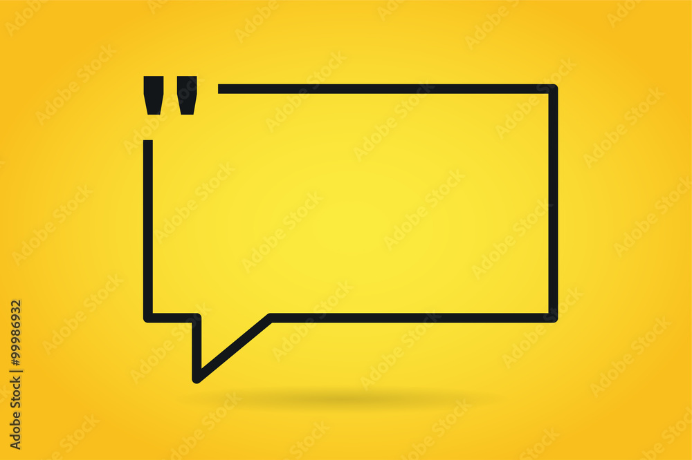 Fototapeta premium Quote blank template bubble empty design