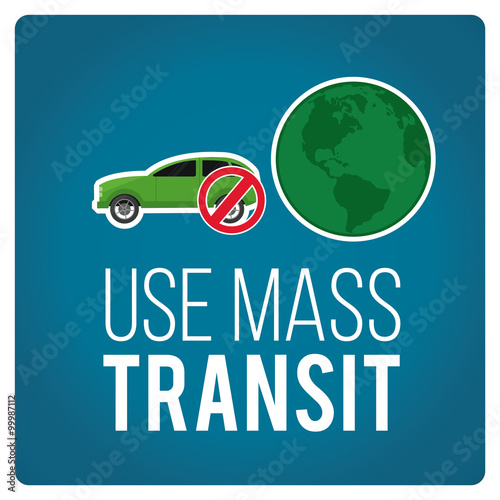 use mas transit illustration over blue color