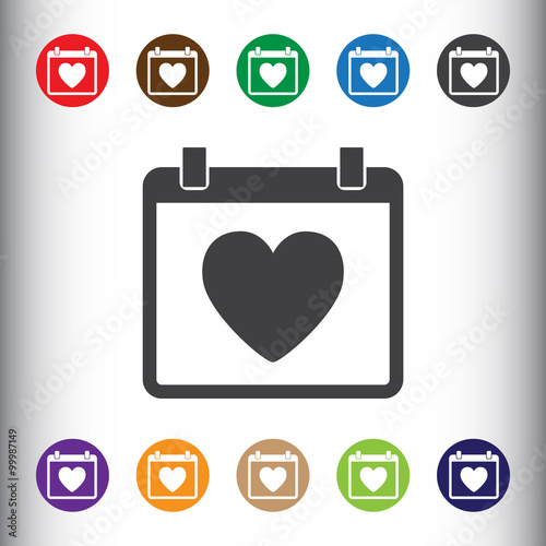Free Download Valentine day calendar icon - GFXLoad