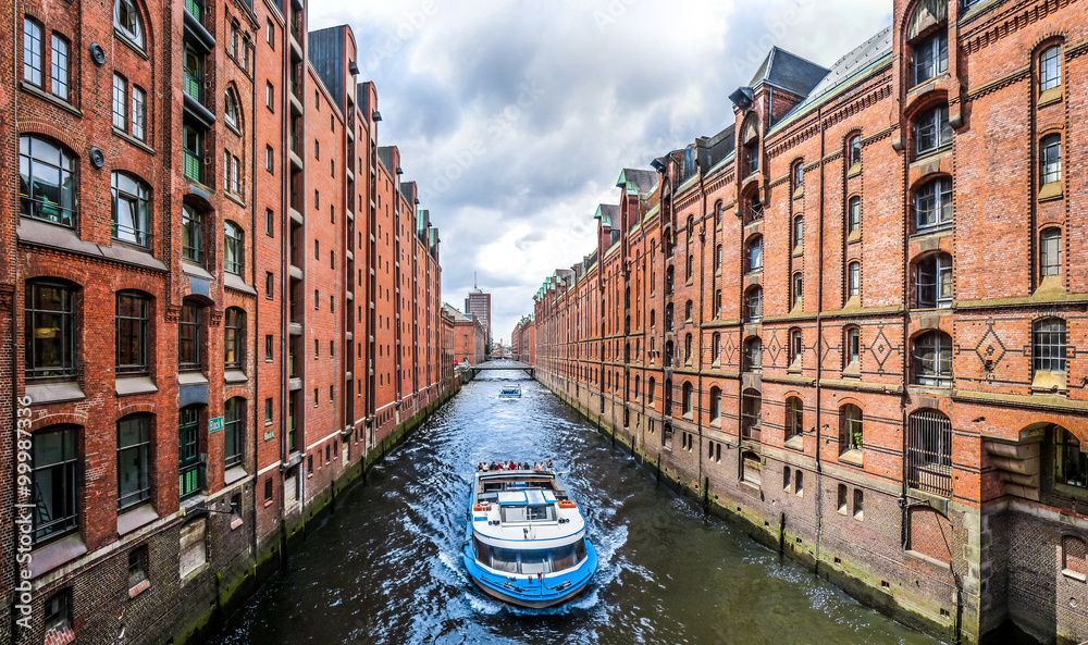 Famous Hamburg Speicherstadt UNESCO World Heritage Site, Germany