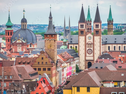Obraz na płótnie Historic city of Würzburg, Franconia, Bavaria, Germany w salonie