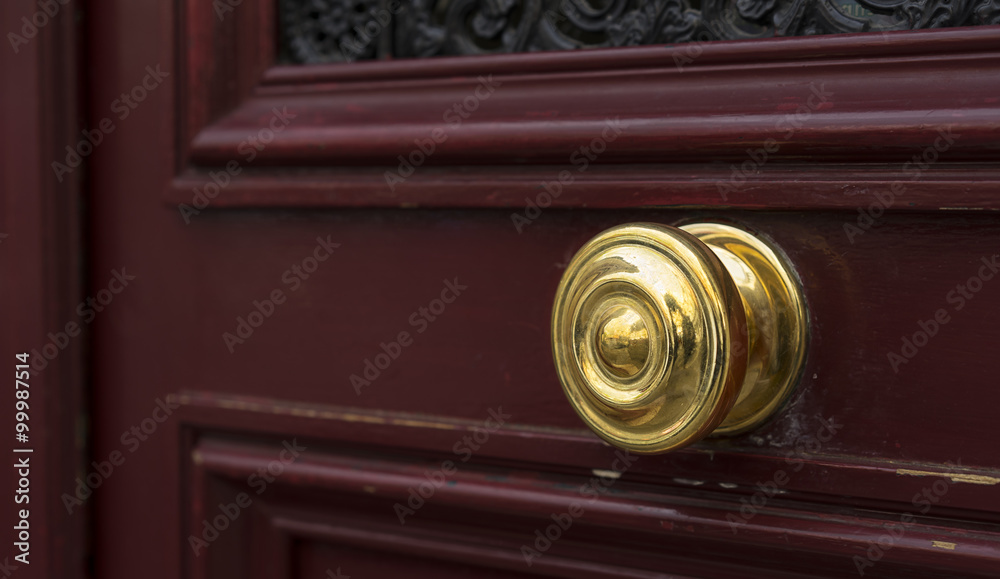 Fototapeta premium Shiny Brass Doorknob