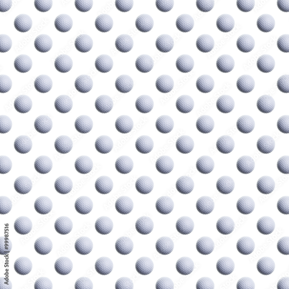 Golf Balls White Background Pattern Texture