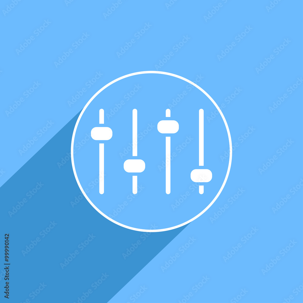 Volume equalizer sign icon, vector illustration. Flat design sty Volume equalizer sign icon, vector illustration. Flat design sty