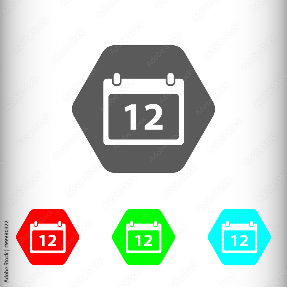 Calendar sign icon, vector illustration. Flat design style for w Calendar sign icon, vector illustration. Flat design style for w