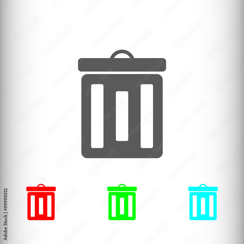 Trash box sign icon, vector illustration. Flat design style for Trash box sign icon, vector illustration. Flat design style for