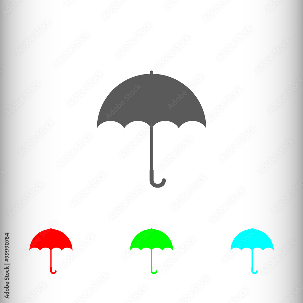 Umbrella sign icon, vector illustration. Flat design style for w
