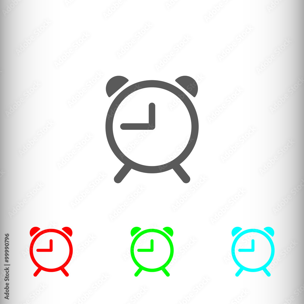 Reminder clock sign icon, vector illustration. Flat design style Reminder clock sign icon, vector illustration. Flat design style