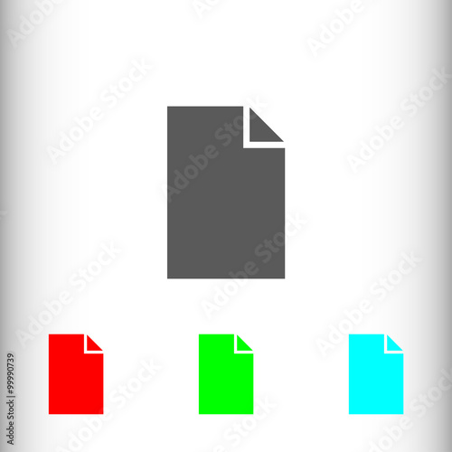 Blank paper sign icon, vect...
