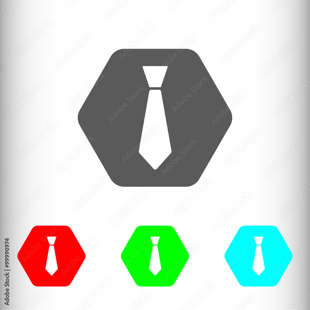 Man tie, business sign icon, vector illustration. Flat design st Man tie, business sign icon, vector illustration. Flat design st