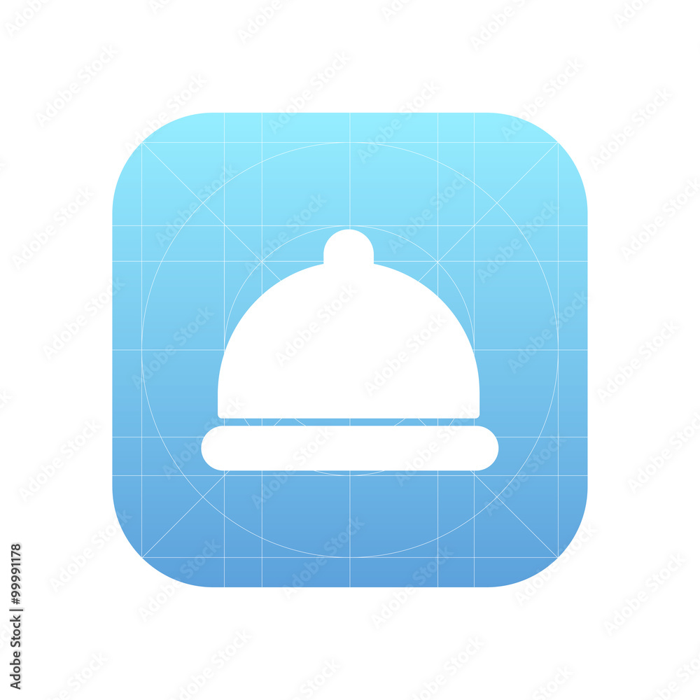 Concierge, bell sign icon, vector illustration. Flat design styl Concierge, bell sign icon, vector illustration. Flat design styl