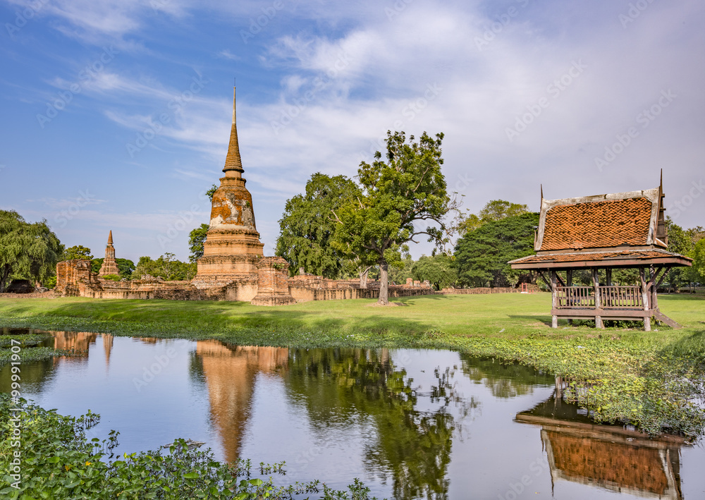 Wat Jao Prab temple . The temple is one of many temples in the Ayutthaya Historical Park, located in  Ayutthaya, Thailand