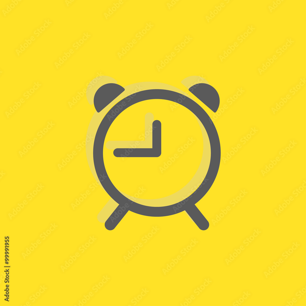 Reminder clock sign icon, vector illustration. Flat design style Reminder clock sign icon, vector illustration. Flat design style