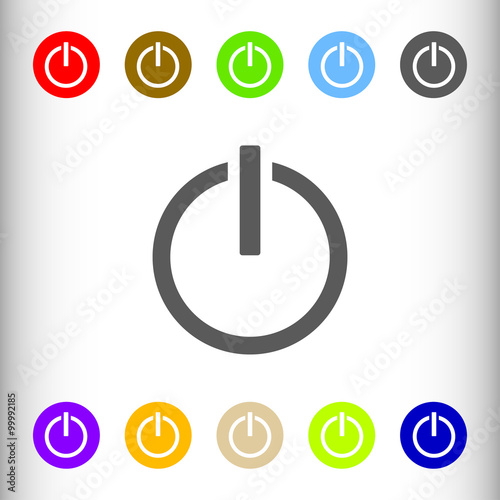 Power on off sign icon, vec...