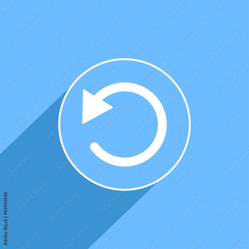Repeat arrow sign icon, vector illustration. Flat design style f Repeat arrow sign icon, vector illustration. Flat design style f