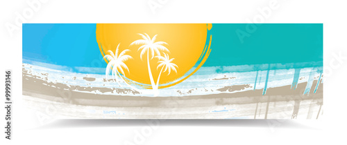 Summer banner dream conceptual vector illustration