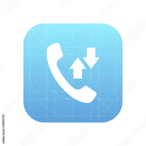 Incoming and outgoing calls sign icon, vector illustration. Flat