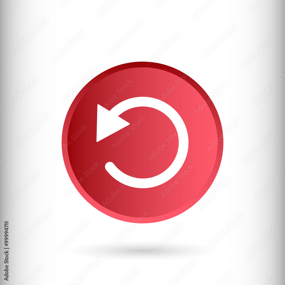 Repeat arrow sign icon, vector illustration. Flat design style f Repeat arrow sign icon, vector illustration. Flat design style f