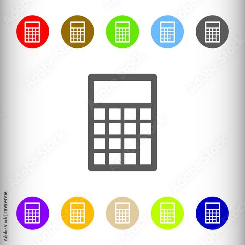 Calculator sign icon, vector illustration. Flat design style for