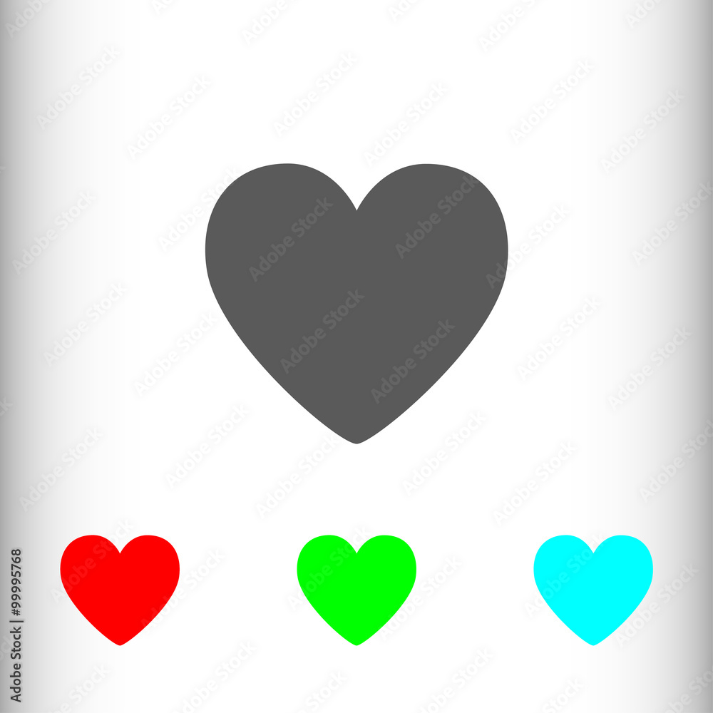 Heart sign icon, vector illustration. Flat design style for web Heart sign icon, vector illustration. Flat design style for web