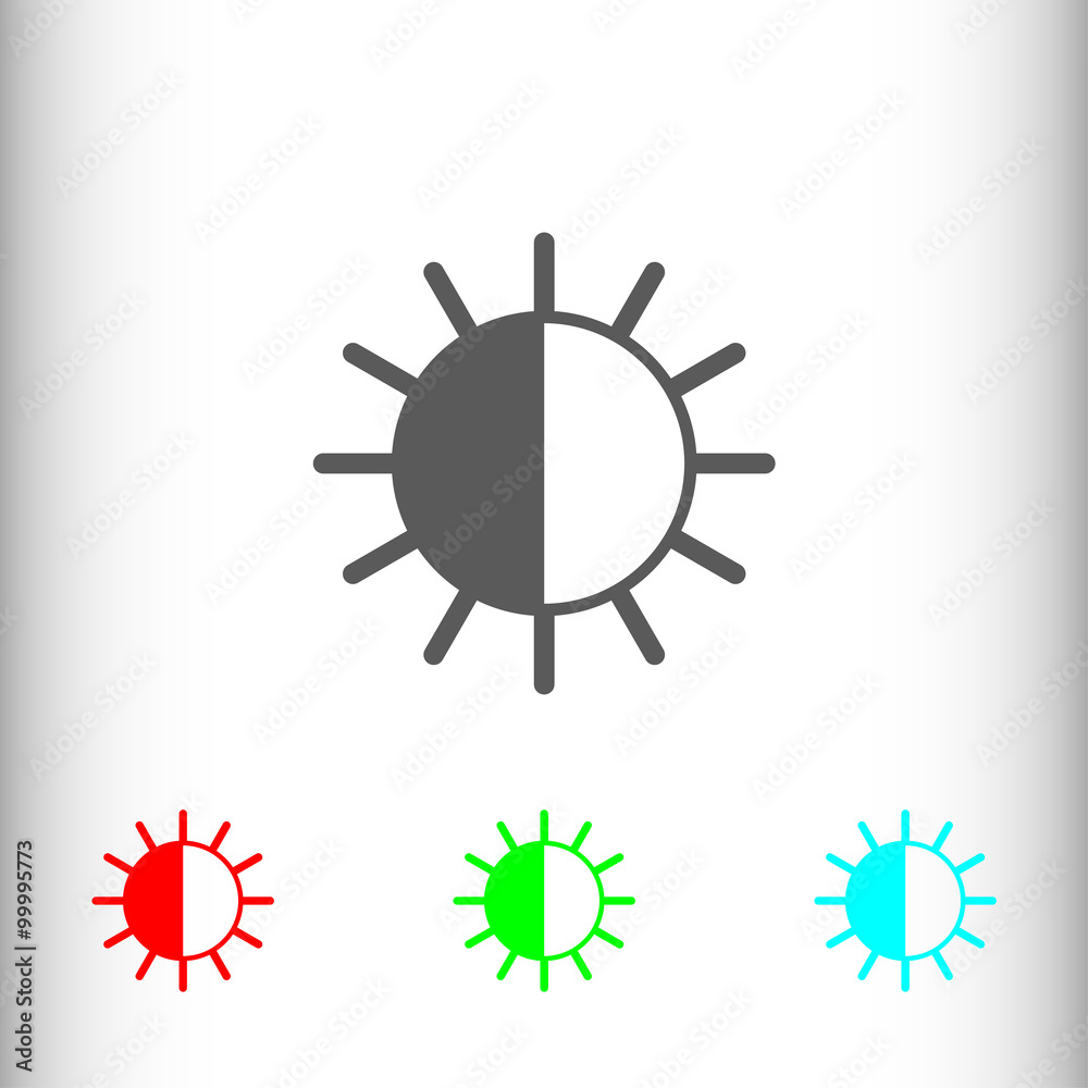 Brightness sign icon, vector illustration. Flat design style for