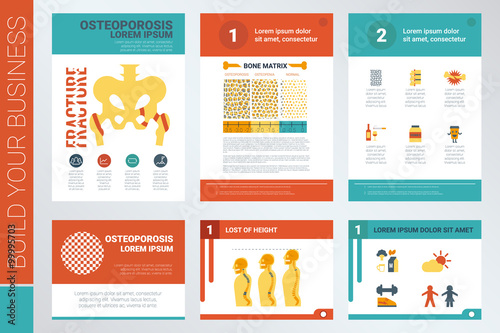 Osteoporosis report book cover and presentation template