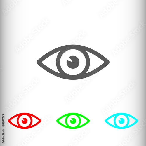 Eye sign icon, vector illustration. Flat design style for web an