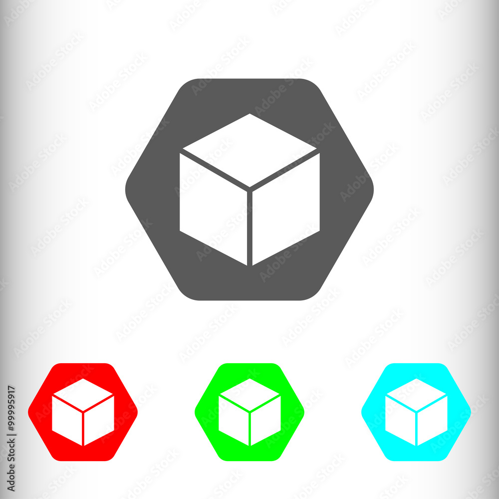Cube sign icon, vector illustration. Flat design style for web a Cube sign icon, vector illustration. Flat design style for web a