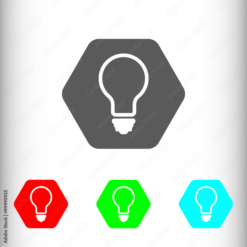 Light sign icon, vector illustration. Flat design style for web Light sign icon, vector illustration. Flat design style for web