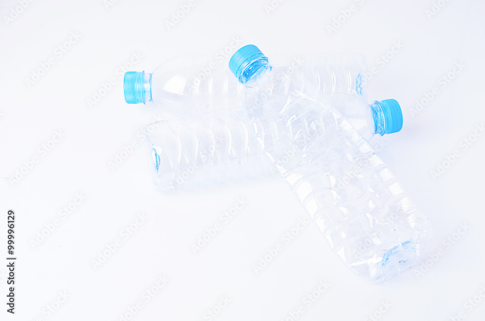 Recycle plastic bottle on white backgrounds Recycle plastic bottle on white backgrounds
