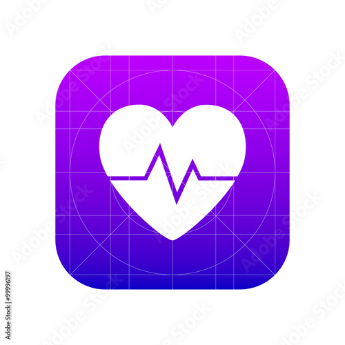 Heart with cardiogram sign ...