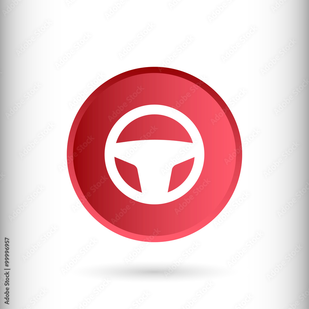 Steering wheel sign icon, vector illustration. Flat design style Steering wheel sign icon, vector illustration. Flat design style