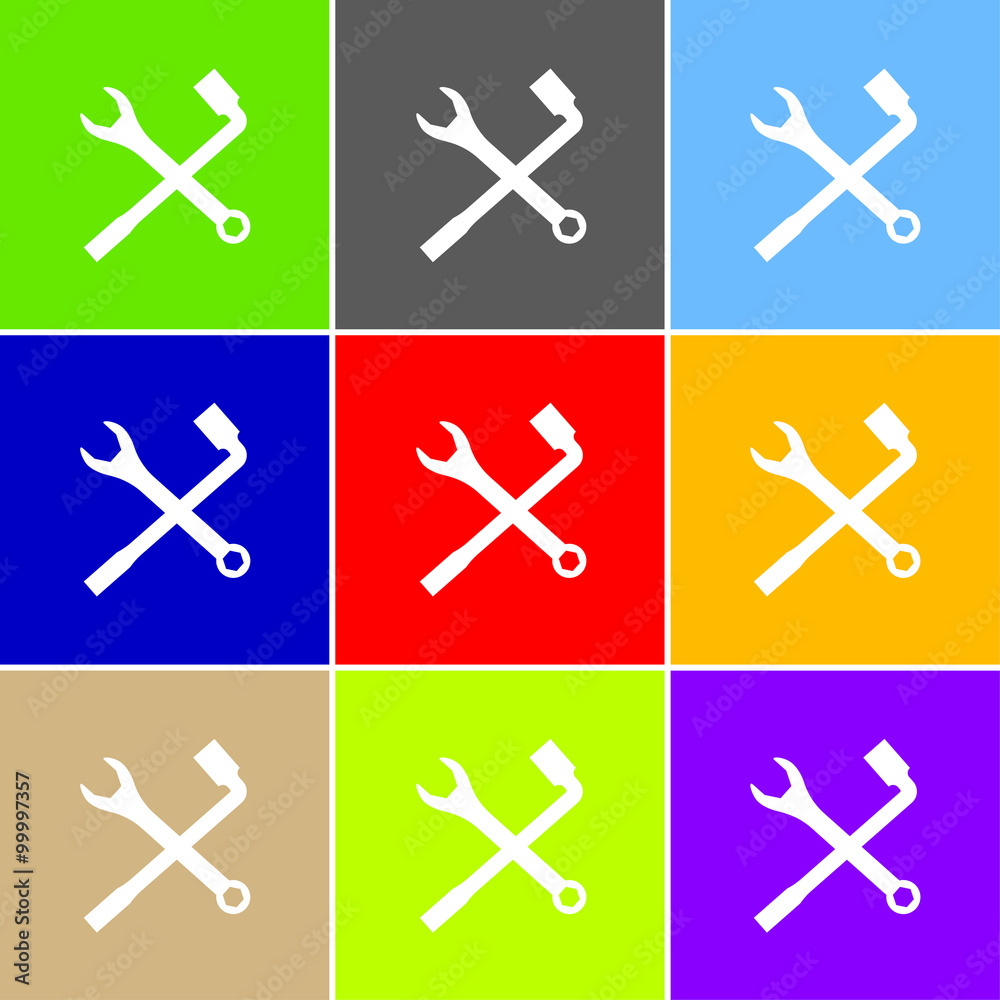 Work tool sign icon, vector illustration. Flat design style for Work tool sign icon, vector illustration. Flat design style for