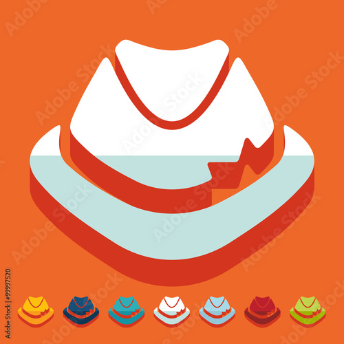 Flat design: hat