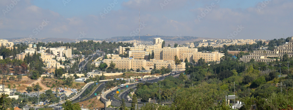 Modern Jerusalem panorama view